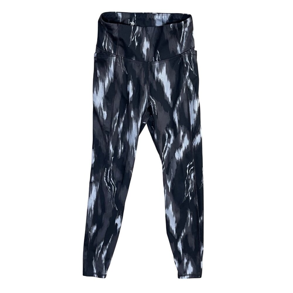 All In Motion Leggings Black Marbled Pockets XS Extra Small Athletic